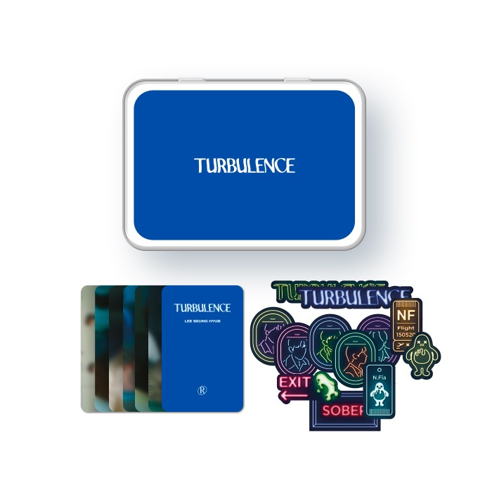 N.Flying &#039;TURBULENCE&#039; MD _ Tincase Photo Card &amp; Sticker Set